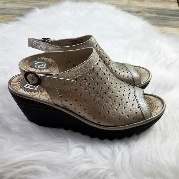 fly london peep toe wedge